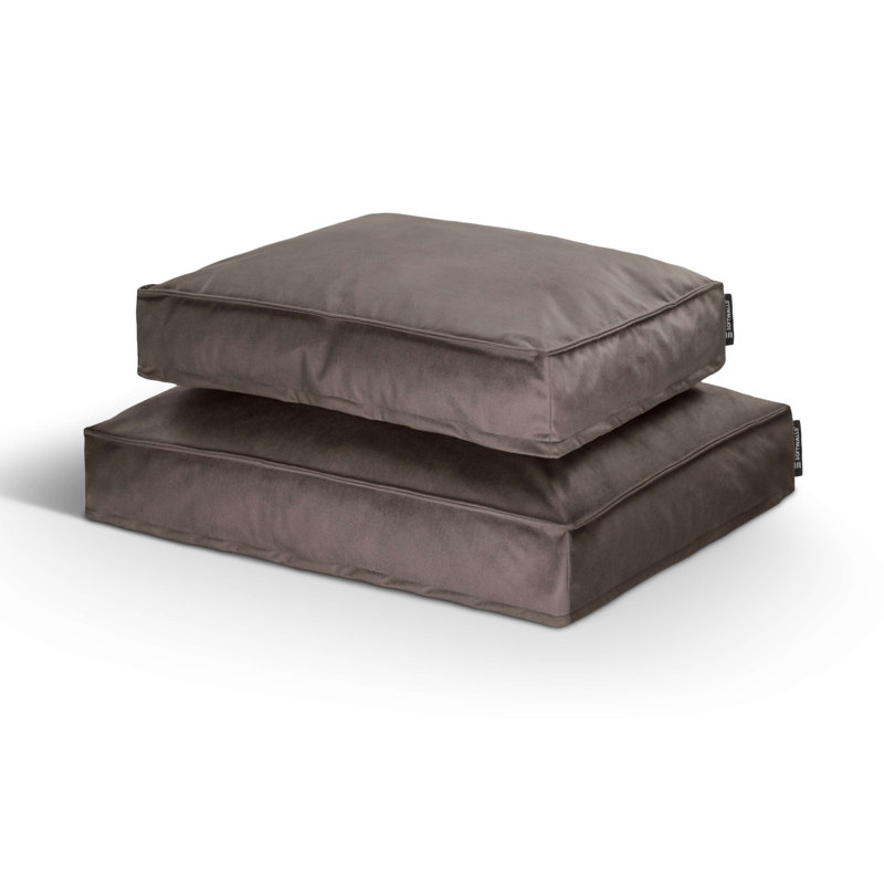 Nairne Polyester Pet Bed, 15cm H x 76cm W x 60cm D, Grey/Brown/Blue