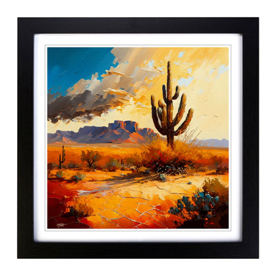 Desert Palette Knife Painting No.1 - Framed Print
