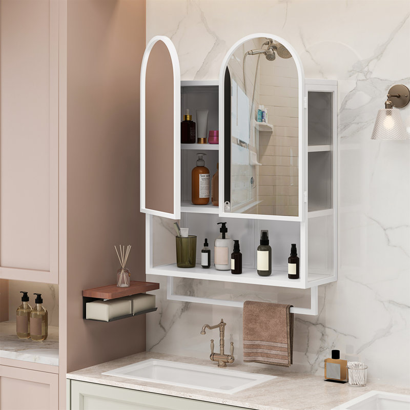 Armoire à miroir 23,62 po, Blanc
