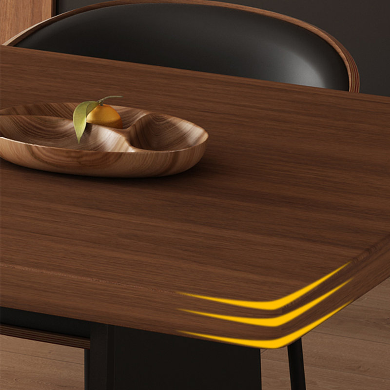 Ensemble de table de salle à manger en noyer, H 29,53 po x L 78,74 po x l 35,43 po