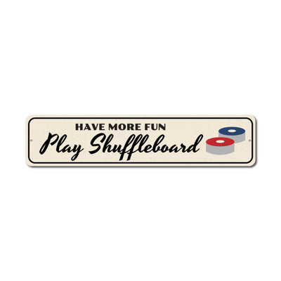 Fun Shuffleboard Custom Aluminum Sign