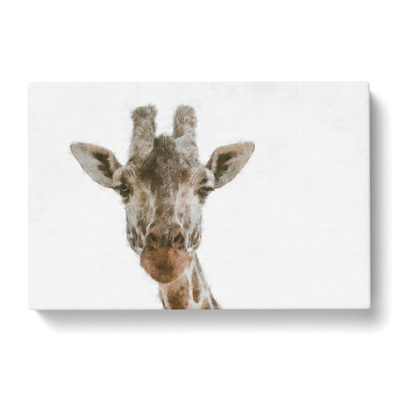 Curious Giraffe Painting - Wrapped Canvas, 50cm H x 76cm W x 3cm D