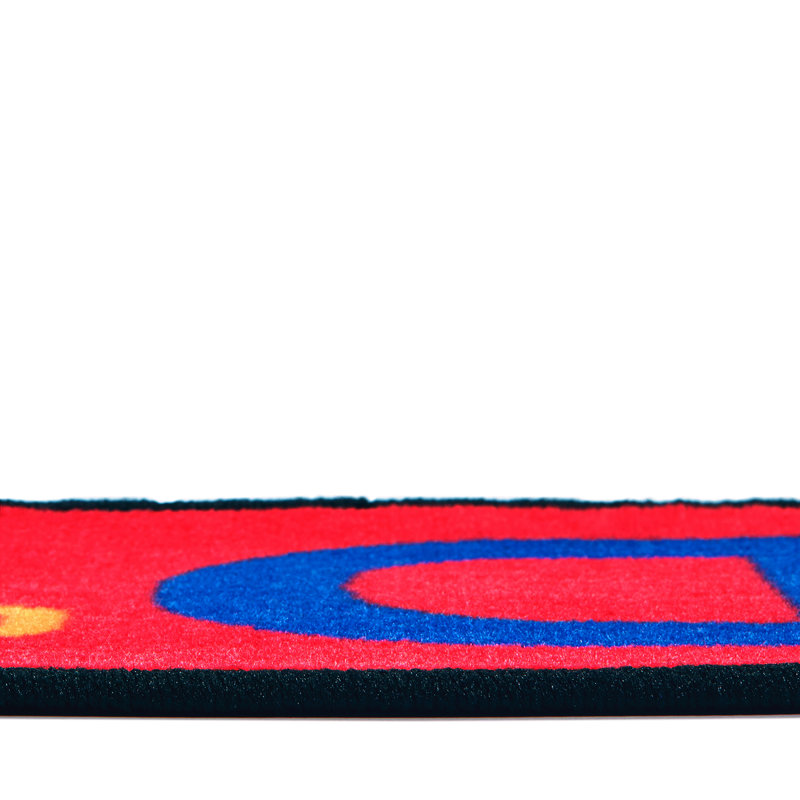 Tapis touffeté bleu / rouge KID $ Value Plus ™, Carré 1 po x 1 po
