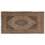 Tapis rétro de style village central Anatolian avec motif de médaillon, 100% laine