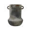 Cole and Grey Ceramic Antique Style Textured Dark Grey Decorative Vase with Brown Accents and Handles-2119910891