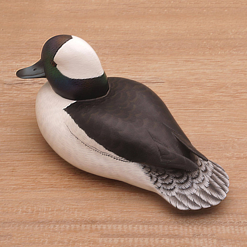 Nengah Sudarsana Male Bufflehead Duck Wood Bird Sculpture
