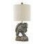 Lampe de table 20,75 po bronze en résine avec abat-jour
