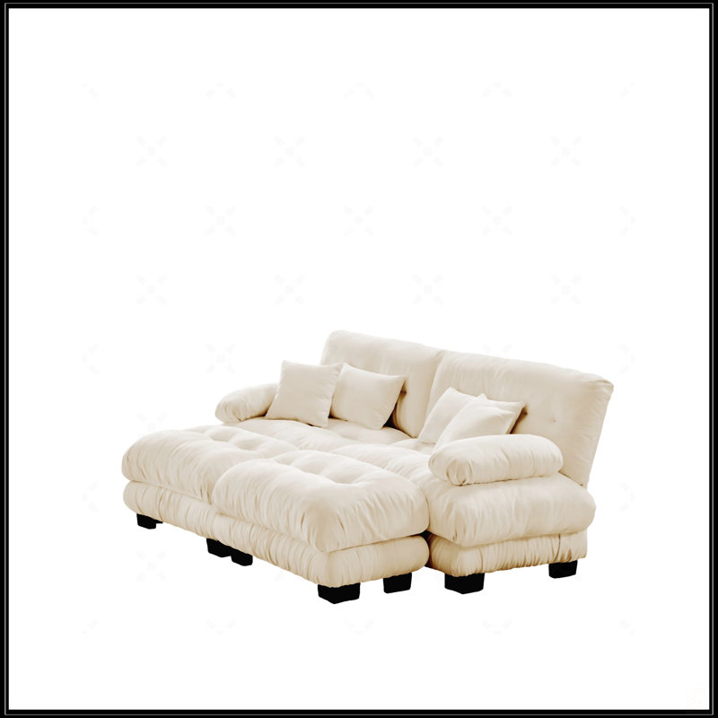 Cloud Couch Sleeper Sofa, Light Coffee
