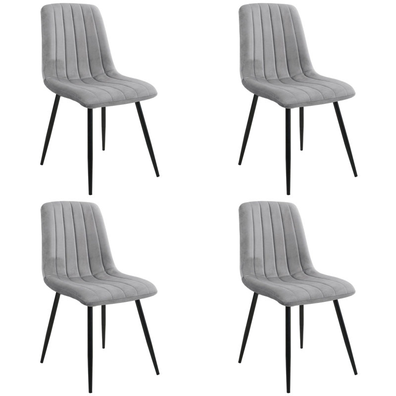 Set of four SJ.9 dining chairs, Gray