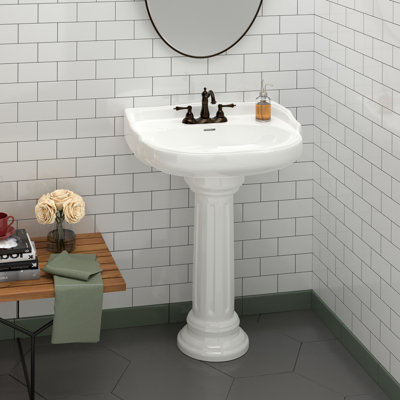 Barclay Victoria 21.75'' Vitreous China Oval Bathroom Sink with Overflow