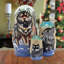 3 Piece Wolves Matreshka Nesting Doll Set