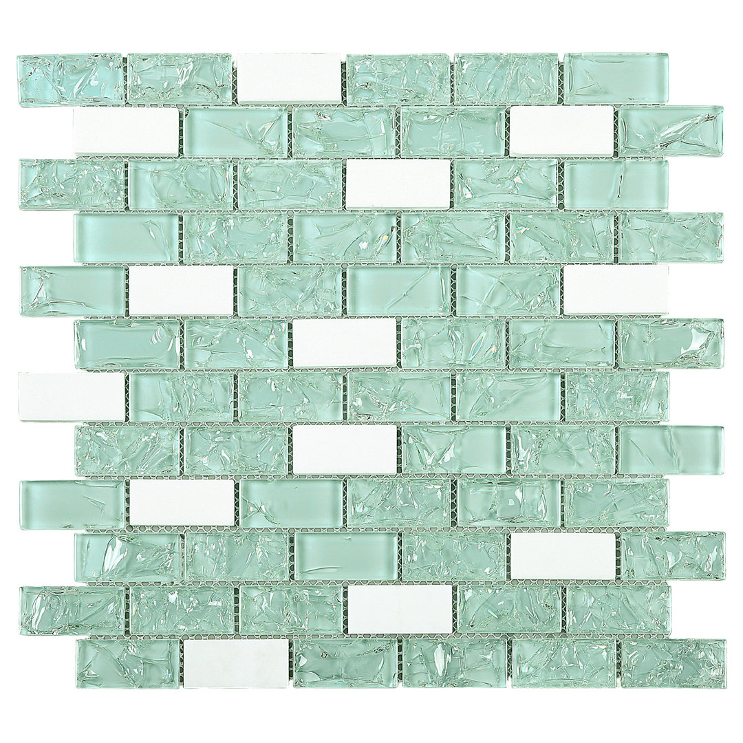 Crackle 1" x 2" Brick Joint Mosaic Wall Tile Supreme Tile 