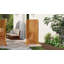 Privacy Screen Brown Solid Acacia Wood With An Oiled Finish, Steel-1116882916