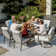 7 Piece Outdoor Dining Table Set With 2 Swivel Rocker Chair And Cushions