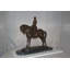 Statue homme sur son cheval en bronze - Taille: L 30 po x l 10 po x H 25 po.