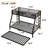 Black Metal Twin Over Full Bunk Bed With Trundle - Solid Quality, Silent Movement, Storage Benefit, Guardrail Protection, Simple Setup Frame, No Noise From Slats, Under Reinforced Bottom, Easy To-556503443