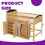 Lit mezzanine pour enfant peu encombrant avec armoire de rangement sous le lit, garde-robe et éclairage à DEL intégré pour un bonheur de chambre organisé et amusant-1879950255