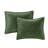 Green Velvet Geometric Quilt Set - Queen