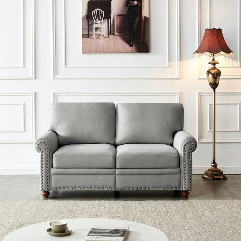 Auke Comfy Linen With Hidden Storage In Grey Colour Detachable And Soft Cover