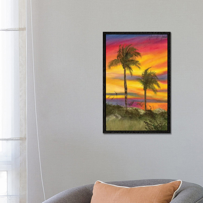 Tiger Tail Sunset by Malenda Trick - Gallery-Wrapped Canvas Giclée on Canvas, 66.04 cm H x 45.72 cm W, Black Framed