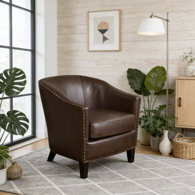 Fauteuil club en cuir