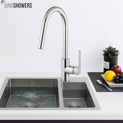 Juno Commercial Matte Black Single Handle Pull Out Kitchen Sink Faucet