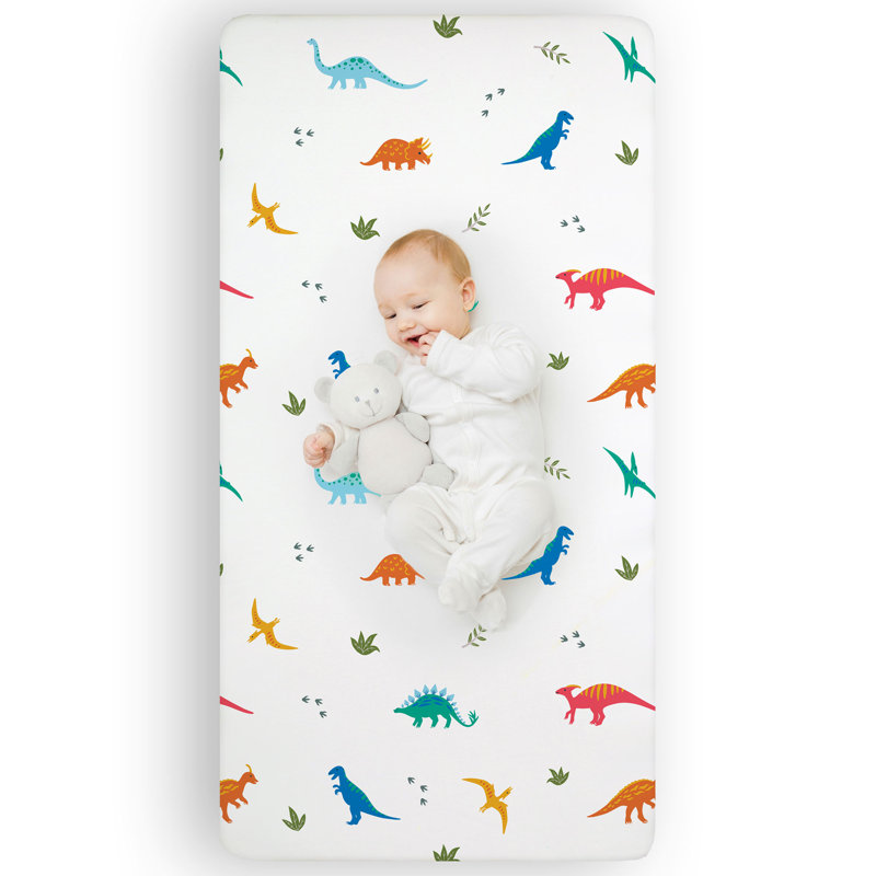 Drap pour lit de bébé 100% microfibre Wildkin Kids - Drap-housse doux et respirant - Dinosaures du Jura