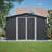  Large Outdoor Metal Storage Shed - Heavy-Duty Frame, Lockable Doors, All-Weather Protection for Backyard Tools & Equipment-123772173-123772175