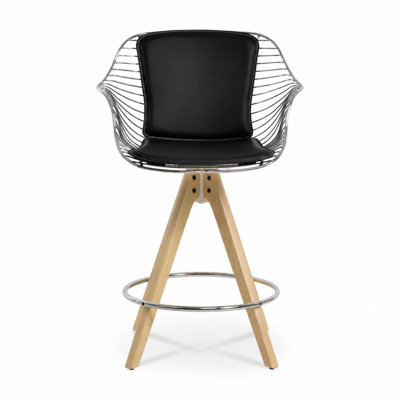Zebra Pyramid Swivel Counter & Bar Stool