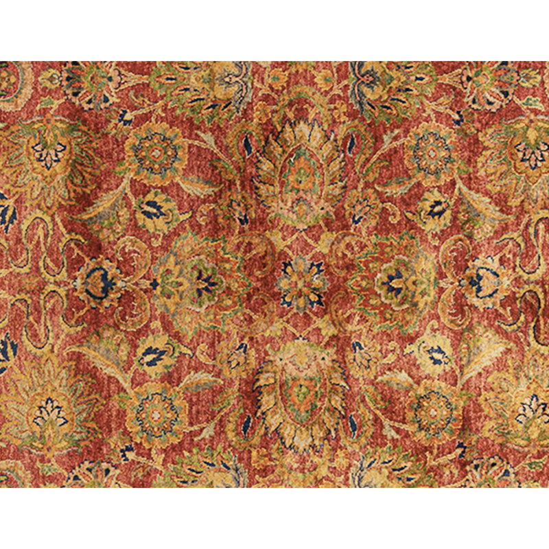 High-Quality Hand-Knotted Red And Blue Area Rug