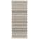 Striped Machine Made Tufted Runner 2' x 5' Polypropylene Area Rug in Ivory/Brown