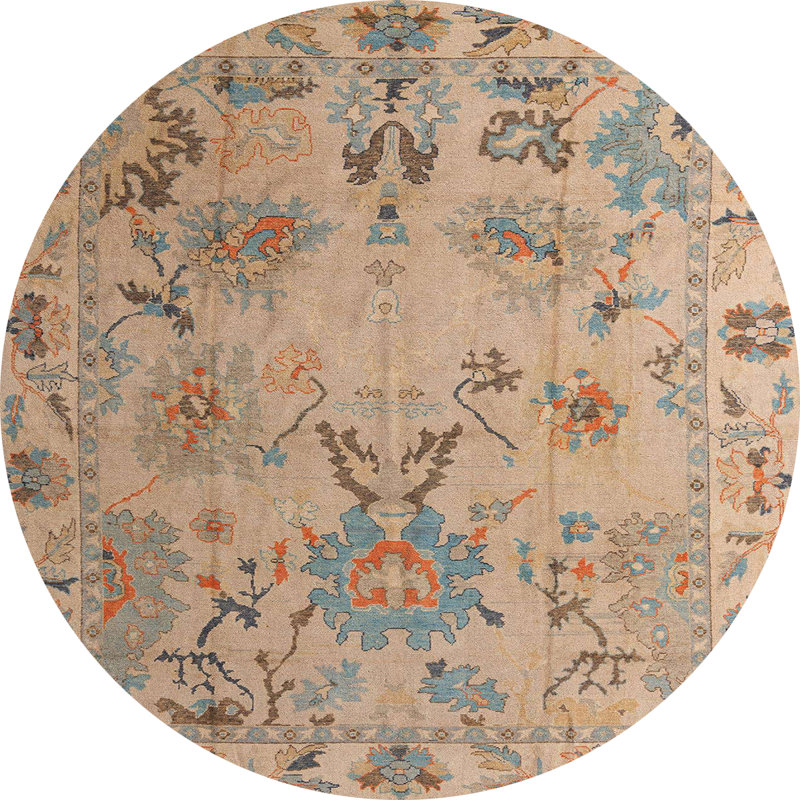 Tapis abstrait moderne 4315, Rond 6 pi