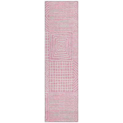 Junia Pink Washable Indoor-Outdoor Rug - 