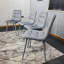 Velvet Upholstered Kitchen Dining Chair With Strong Black Metal Legs Living Room Bedroom Chair-852380551-838697052