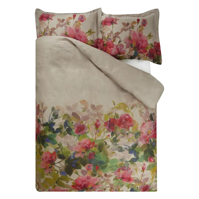 Thelma's Garden Fuchsia Sham, Queen Sham