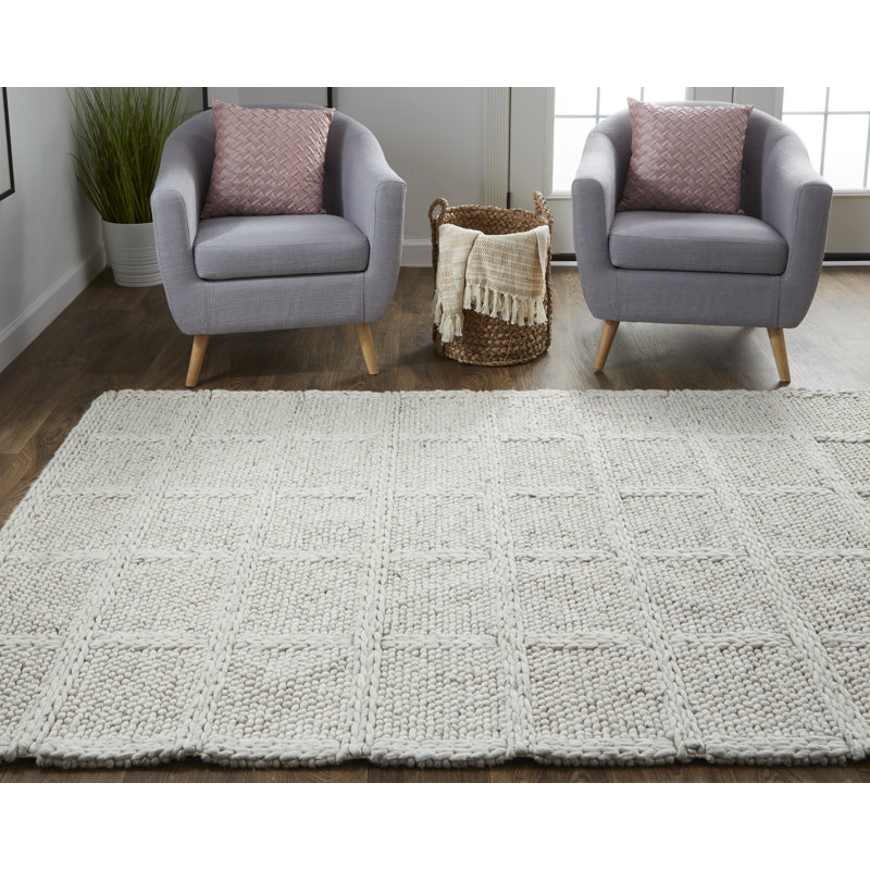Rectangle Alvin Wool Area Rug, Rectangle 9'6" x 13'6"