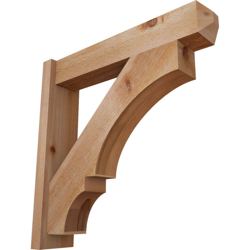 L 6 po x P 28 po x H 28 po Balboa Rough Sawn Craftsman Perspector, cèdre rouge de l'Ouest, P 28 po x H 28 po