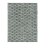 Black Print Hand Knotted Floral Area Rug