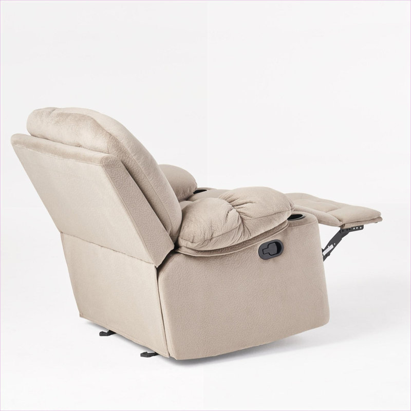 Fauteuil inclinable manuel rembourré en tissu FlowLuxe