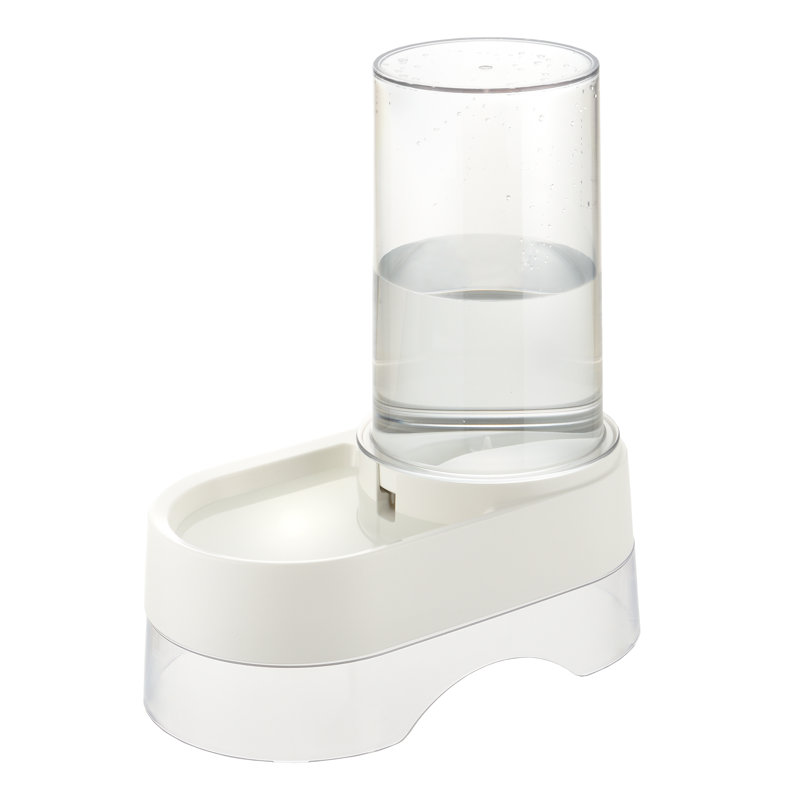 Elevated Gravity Pet Waterer, White