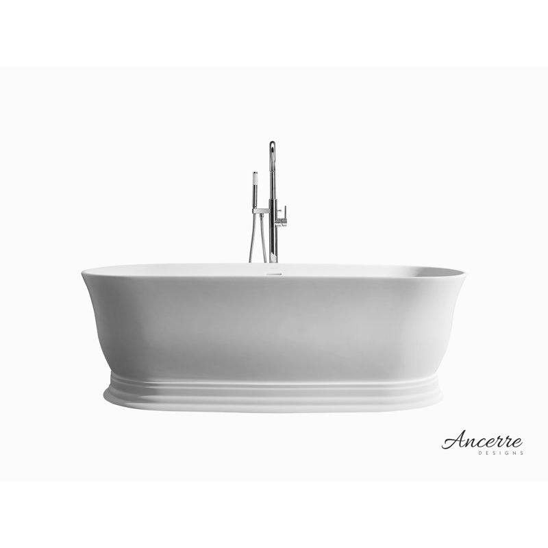 Baignoire de trempage autoportante 70,9 po x 31,5 po Heritage, Blanc mat