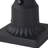 Modern 16.73''H Black 1-Light Dusk to Dawn Outdoor Post Mount Light with Clear Water Seddy Glass Waterproof