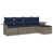 Structure grise / coussin bleu marine est en rupture de stock