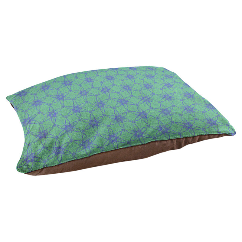 Oreiller Byrge, Vert / bleu, Moyen (l 29,5 po x P 19,5 po x H 9,5 po)