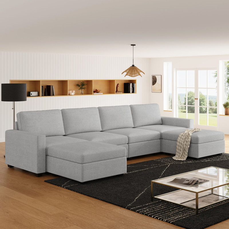 Canapé modulaire en U, Gris chenille