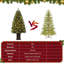 Arbre de Noël artificiel 4,5 pi avec 4,5 lumières à DEL et fibres artificielles 4,5 pi