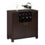 Armoire à vin avec 4 tablettes, support amovible, bois brun rouge cacao 33 pouces