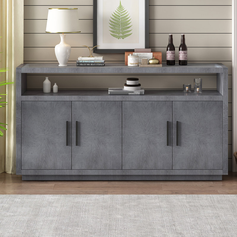 Buffet de 63 po de largeur Emerito, gris