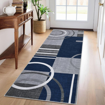 Geometric Machine Printed Area Rug