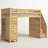 Brodie Kids 8 Drawer Solid Wood Loft Bed with Shelves-61057009-123247100